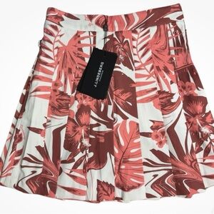 NWT J.Lindeberg Adina Pleated Skirt Hibiscus Pink Sz Small Skort
